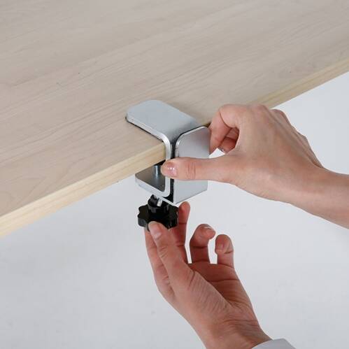 Tischkante Klemmhalterung für Scheiben und Platten Aufbau