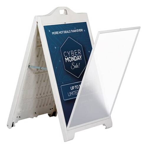 kundenstopper signpro weiß